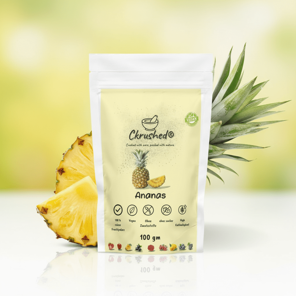 Ananaspulver Detail – tropisches Pulver mit perfekter Balance aus Süße und Säure