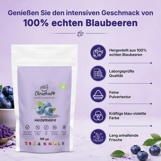 Ckrushed Wild-Heidelbeerpulver – Gefriergetrocknet kaufen | Pulver | Ckrushed