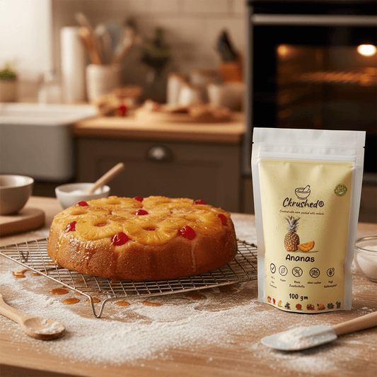 Ckrushed Ananas Pulver gefriergetrocknet – goldgelbes Pulver mit natürlichem Bromelain-Enzym