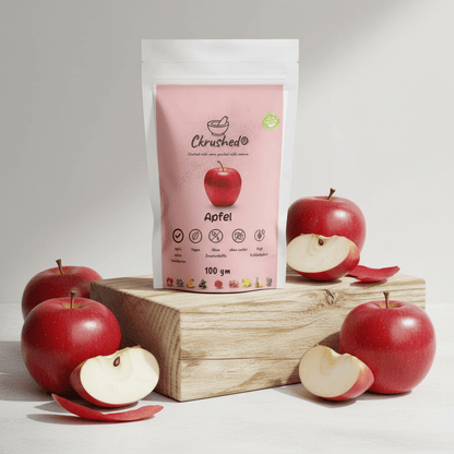 Apfelpulver Detail – fein gemahlen, mild süß, kinderfreundlich und low-FODMAP geeignet