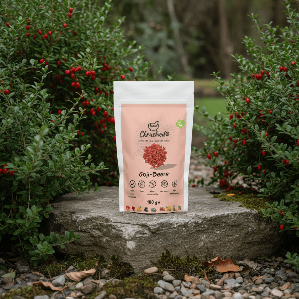 Goji Pulver als heißer Energy Tea zubereitet – natürlicher Wachmacher ohne Koffein aus der TCM