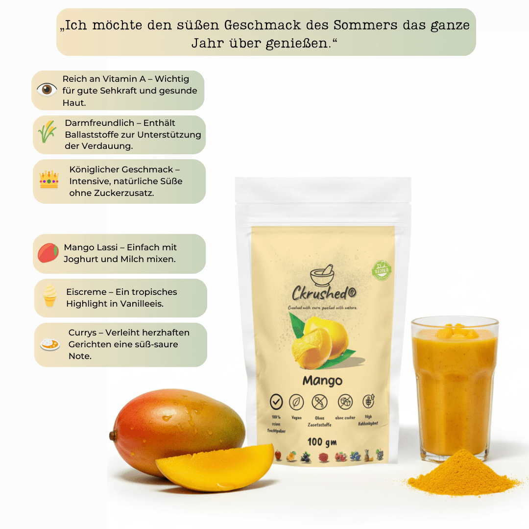 Ckrushed Mango Fruchtpulver – Gefriergetrocknet kaufen | Pulver | Ckrushed