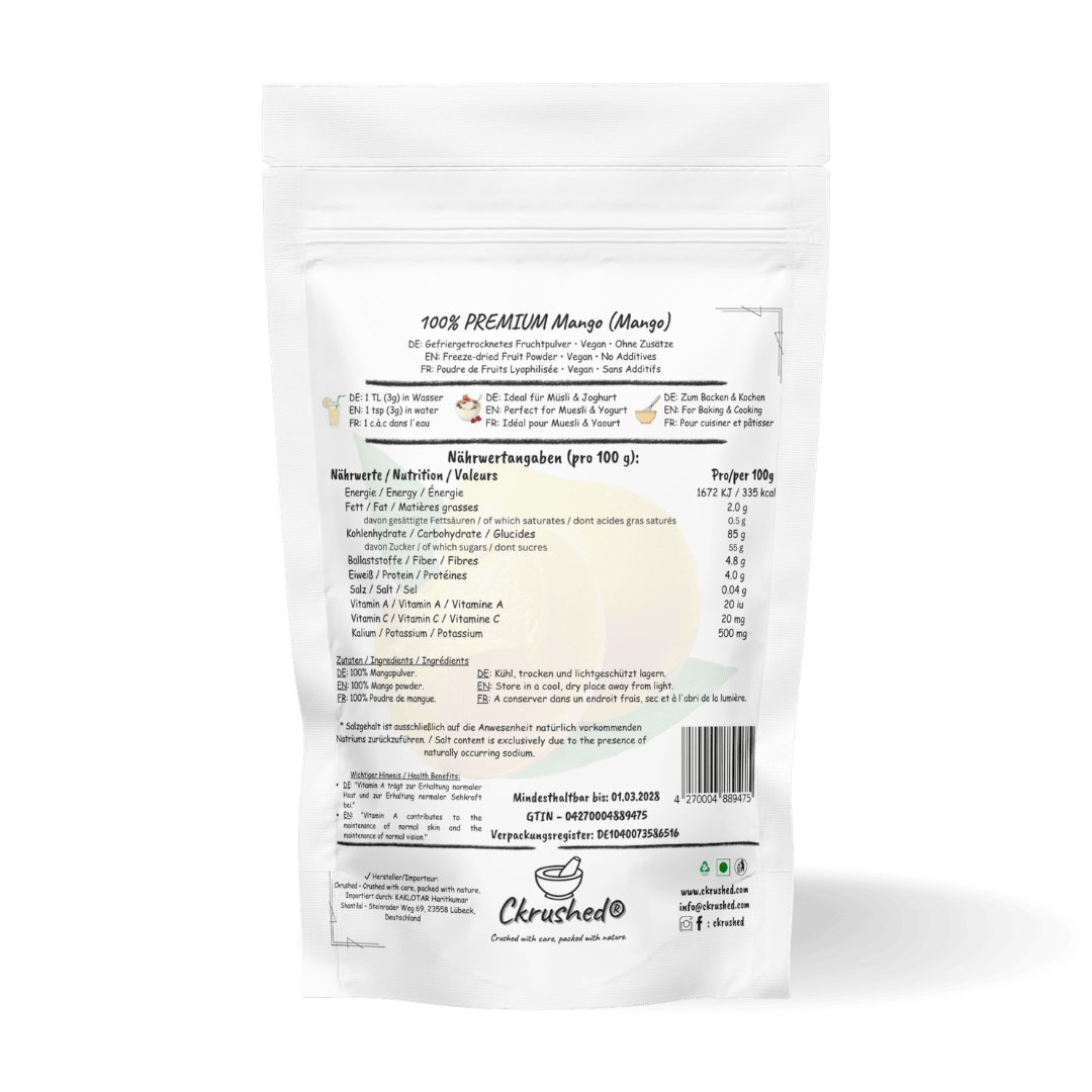 Ckrushed Mango Fruchtpulver – Gefriergetrocknet kaufen | Pulver | Ckrushed