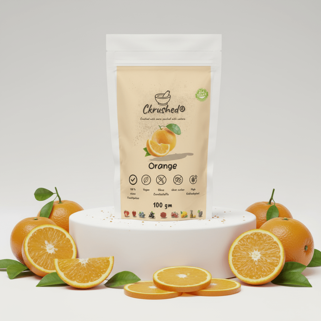 Orangenpulver Detail – intensives Zitrusaroma für Backen, Tee und natürliche Kollagenbildung