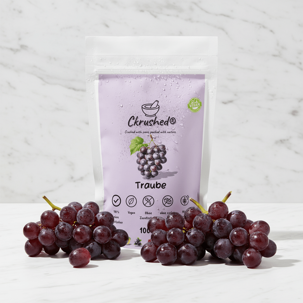 Rotes Traubenpulver Detail – konzentrierte Polyphenole und Kollagen-Booster aus ganzen Trauben