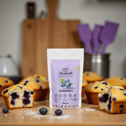 Ckrushed Wild-Heidelbeerpulver gefriergetrocknet – tiefblauviolettes Pulver aus echten Wildbeeren