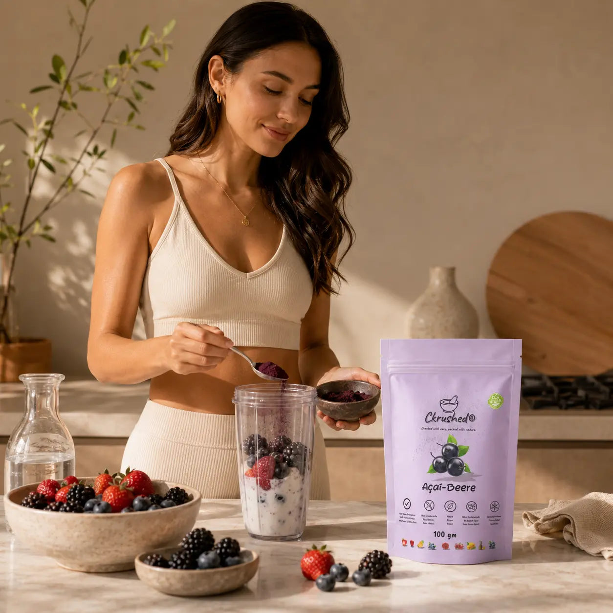Luxury Berry Smoothie Wellness Lifestyle Photography | Ckrushed
